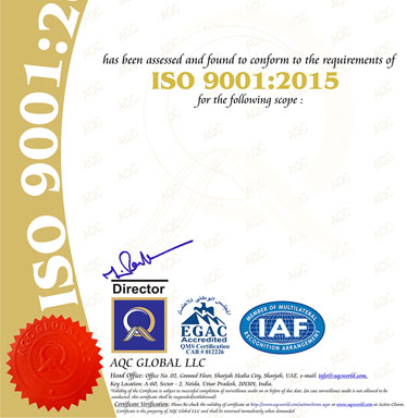 Quality Certificate